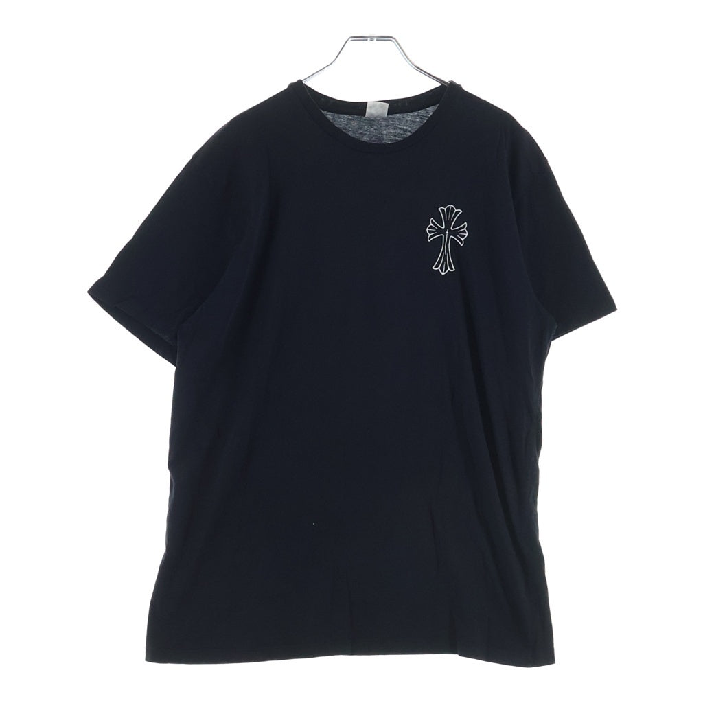 CHROME HEARTS(クロムハーツ) OLD CH CRS TEE オールド バックCHクロスプリント クルーネック半袖カットソーTシャツ ブラック