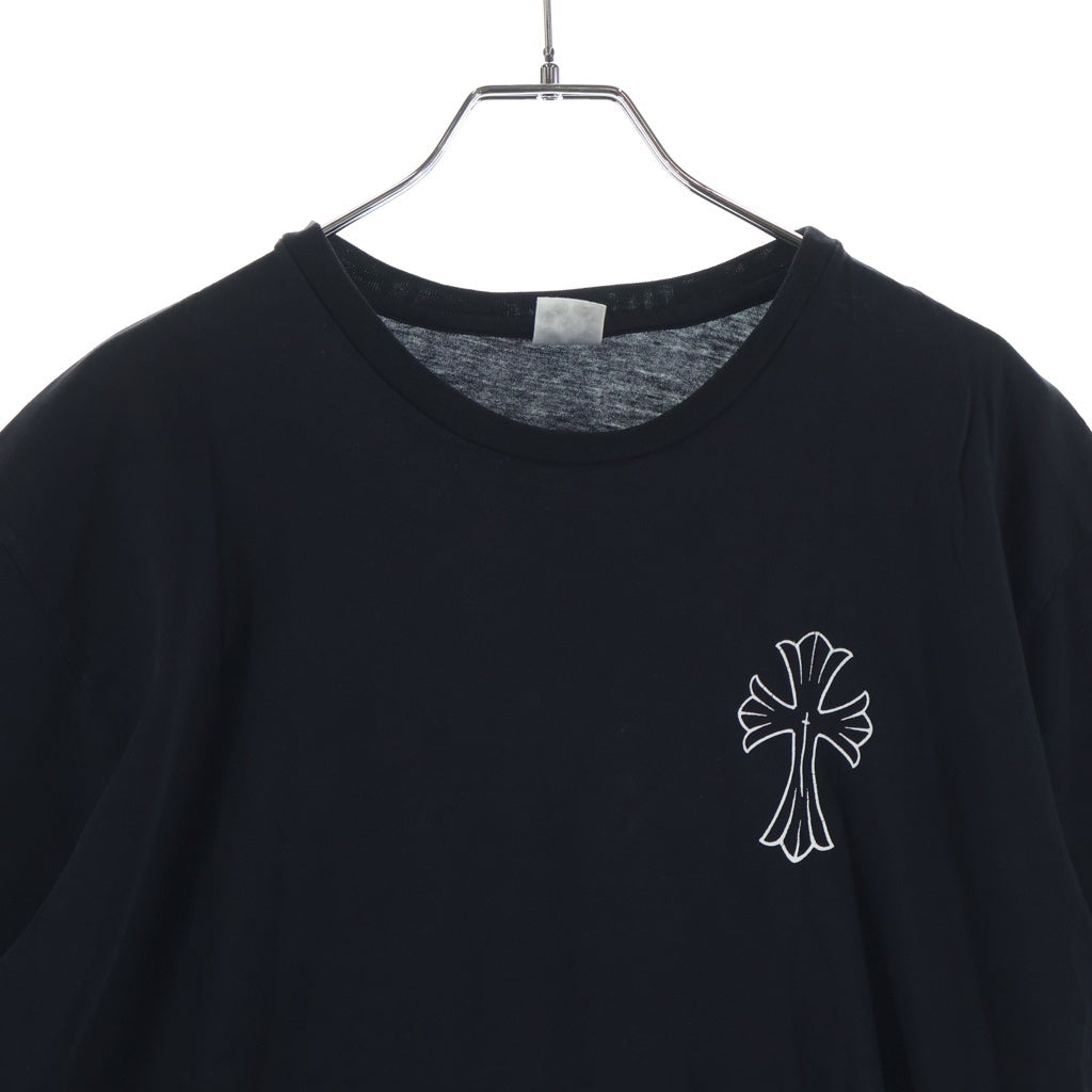 CHROME HEARTS(クロムハーツ) OLD CH CRS TEE オールド バックCHクロスプリント クルーネック半袖カットソーTシャツ ブラック