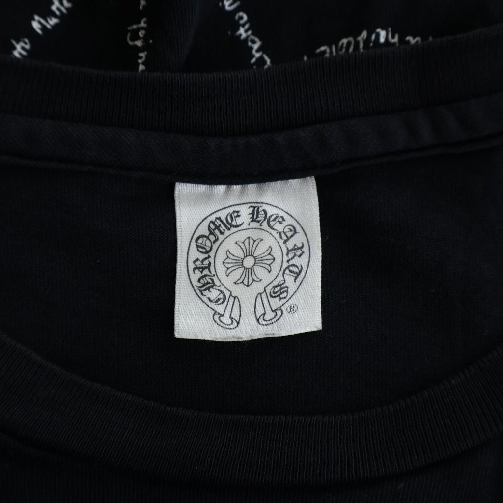 CHROME HEARTS(クロムハーツ) OLD CH CRS TEE オールド バックCHクロスプリント クルーネック半袖カットソーTシャツ ブラック