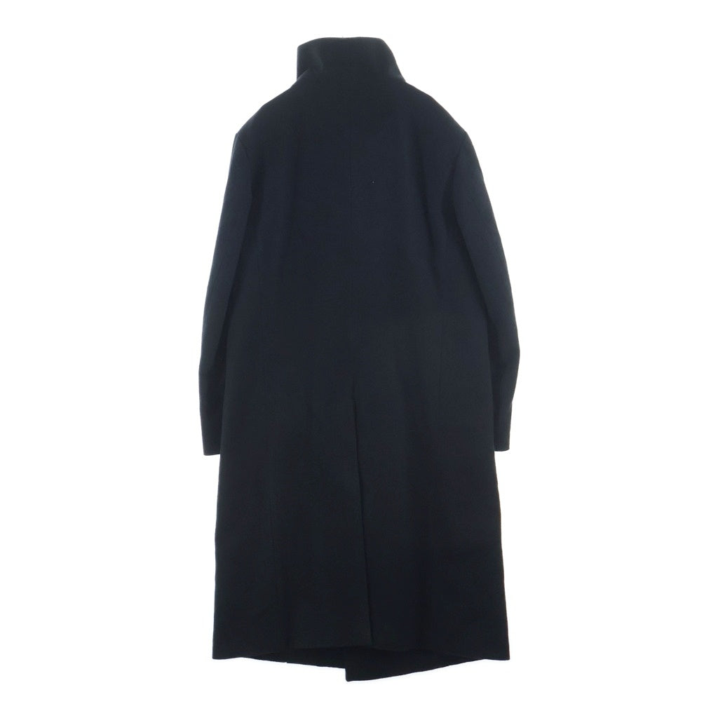 ato(アトウ) 22AW WOOL STAND COLOR COAT ボタンアップ ウールスタンドカラーコート ブラック AM22C-002