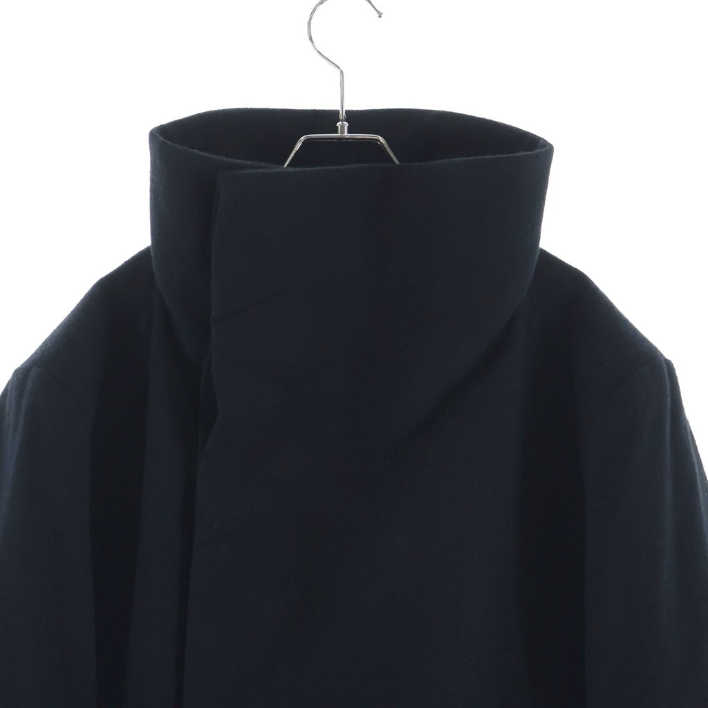 ato(アトウ) 22AW WOOL STAND COLOR COAT ボタンアップ ウールスタンドカラーコート ブラック AM22C-002