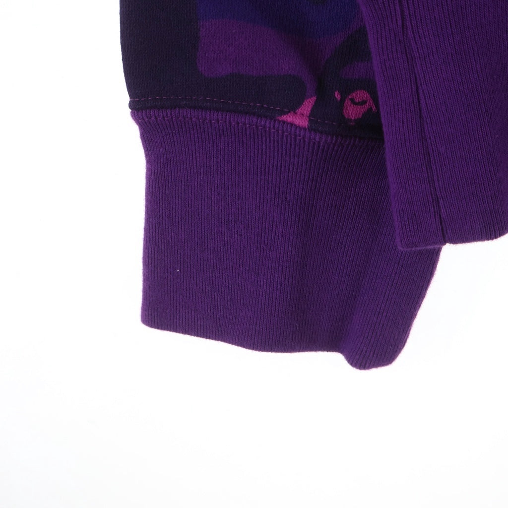 A BATHING APE(アベイシングエイプ) Logo Camo Crewneck Sweatshirt ロゴデザインクルーネックスウェット トレーナー パープル