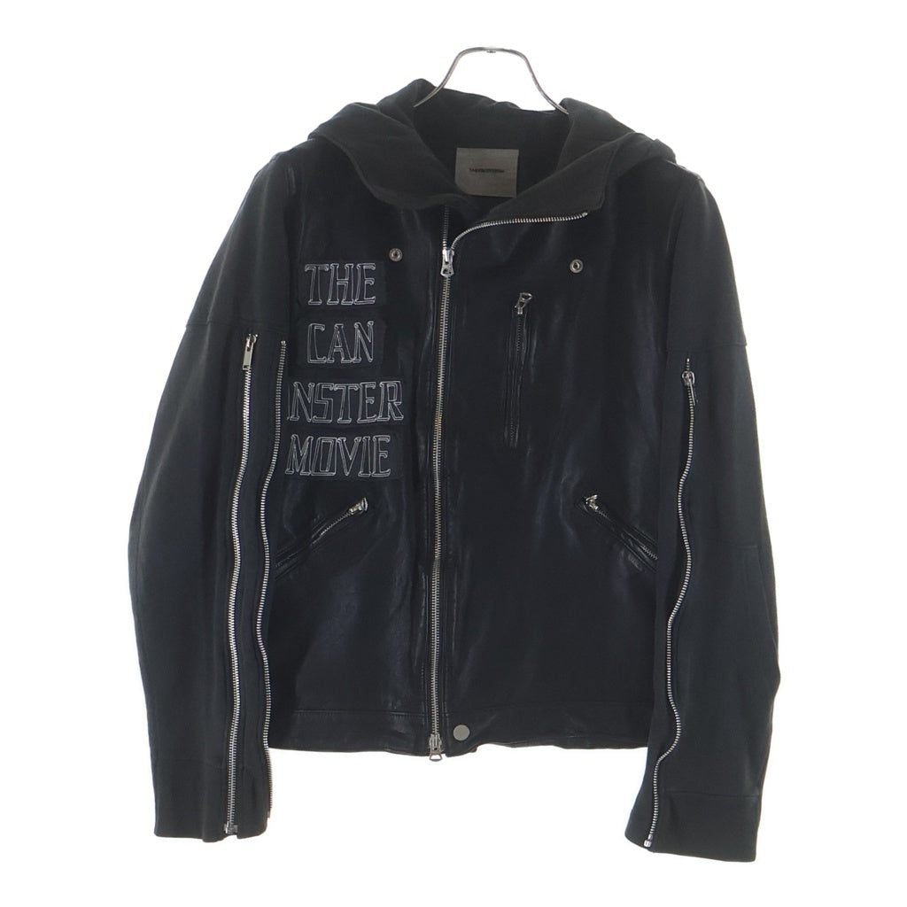 UNDERCOVERISM(アンダーカバイズム) 12SS スウェットドッキングジャケット レザージャケット ブラック I4201-1