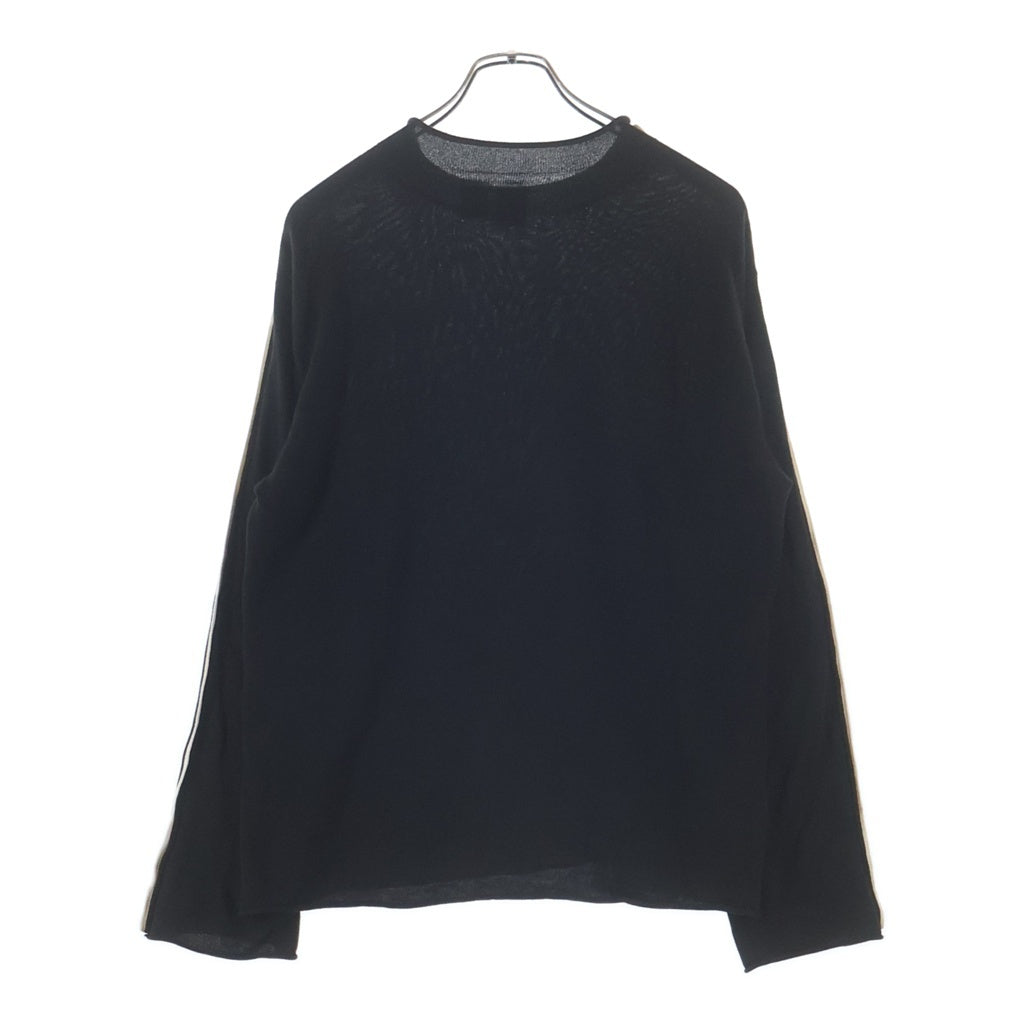 Armani Exchange(アルマーニ エクスチェンジ) インサイドアウト デザインニット クルーネックセーター ブラック