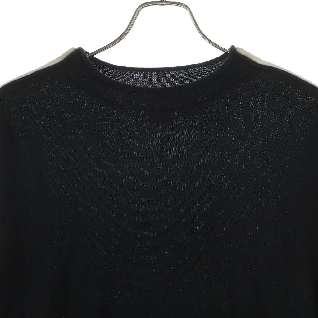 Armani Exchange(アルマーニ エクスチェンジ) インサイドアウト デザインニット クルーネックセーター ブラック
