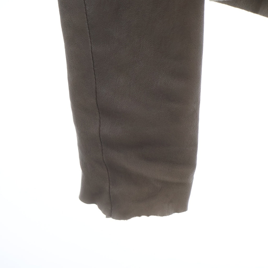 Rick Owens(リックオウエンス) 23SS EDFU Top エドフトップ レザータイトジャケット レザージャケット ブラウン RR01C4228-LS