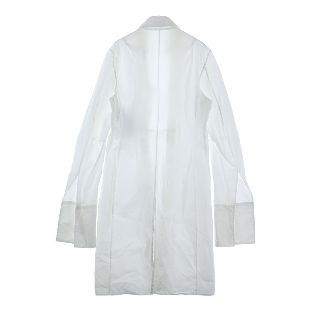 ANN DEMEULEMEESTER(アンドゥムルメステール) LAMBRECHT OPEN FRONT FITTED SHIRT オープンフロントシャツ 長袖シャツ ホワイト B0011617FA354001