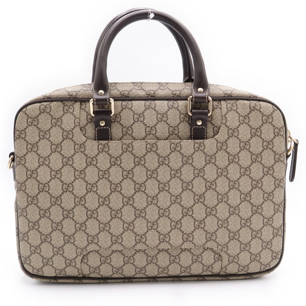 GUCCI(グッチ) 2WAY GGスプリーム ハンドバック ブリーフバック ベージュ レディース