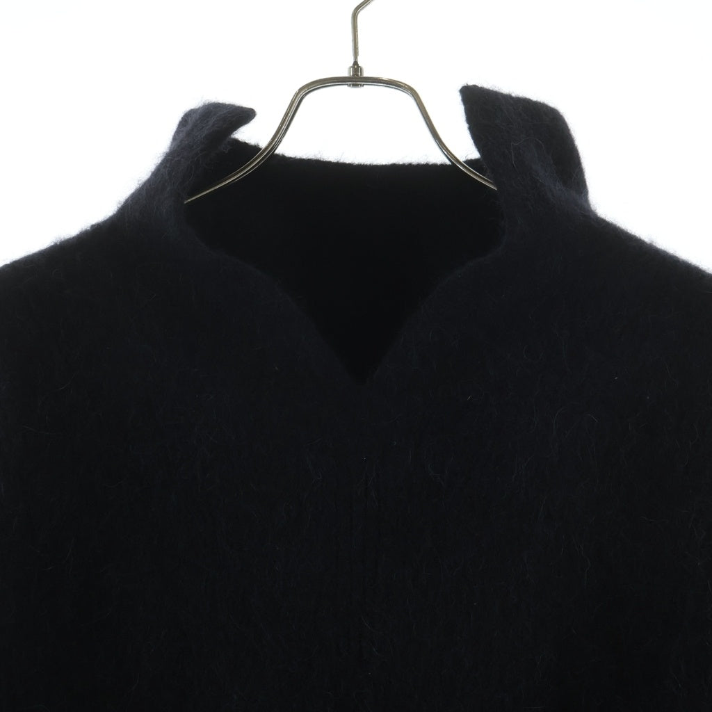 Rick Owens(リックオウエンス) 24AW Alpaca Knit Fisherman Tabard Turtleneck アルパカ ニット ブラック