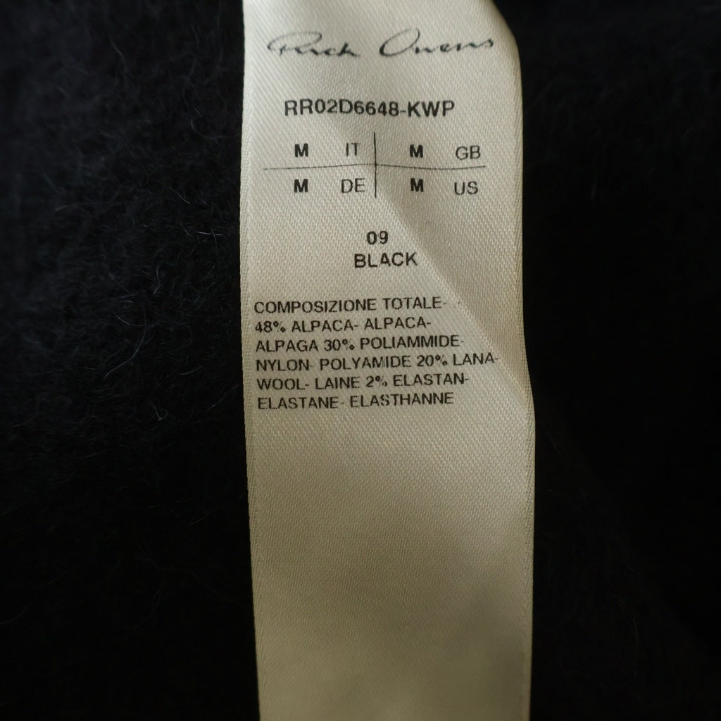 Rick Owens(リックオウエンス) 24AW Alpaca Knit Fisherman Tabard Turtleneck アルパカ ニット ブラック