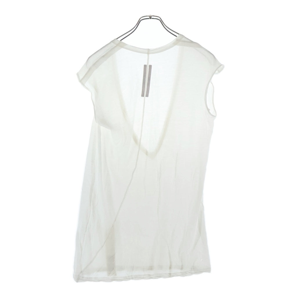Rick Owens(リックオウエンス) 24AW Vネックロング丈ノースリーブトップス ホワイト