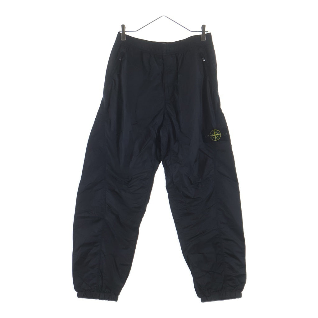 STONE ISLAND(ストーンアイランド) logo-patch track pants ナイロントラックパンツ ブラック