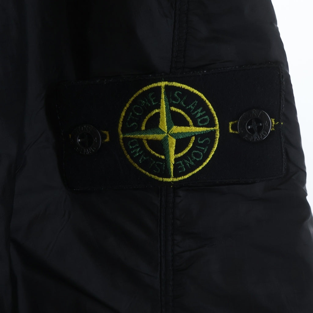 STONE ISLAND(ストーンアイランド) logo-patch track pants ナイロントラックパンツ ブラック