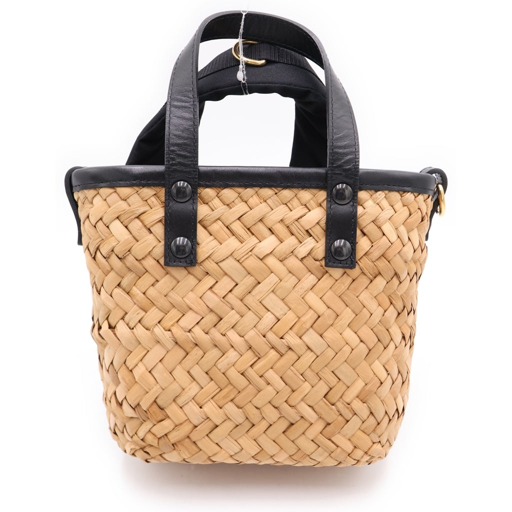 Sacai(サカイ) Hybrid Marche Microbag ハイブリッド マーチカーフスキン カゴバッグ ブラウン レディース