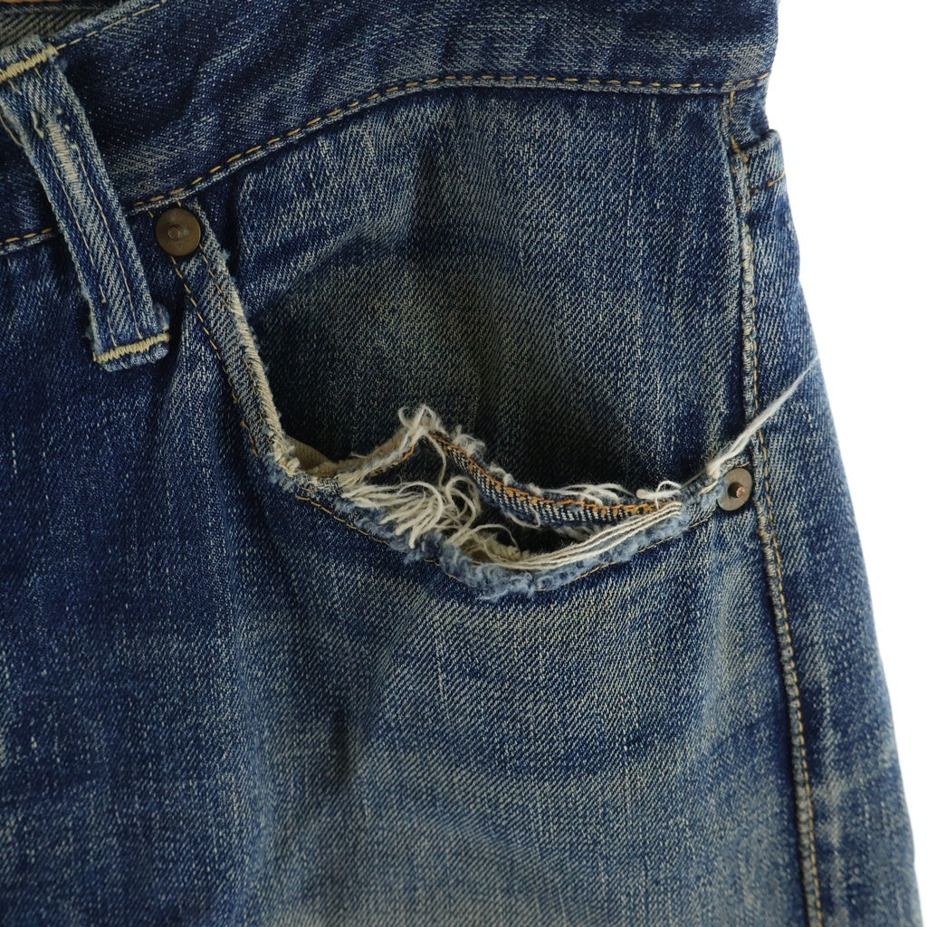 Levi's(リーバイス) 40-50S VINTAGE 501XX 47モデル 革パッチ ビッグE 片面タブ 隠しリベット裏15 デニムパンツ インディゴ