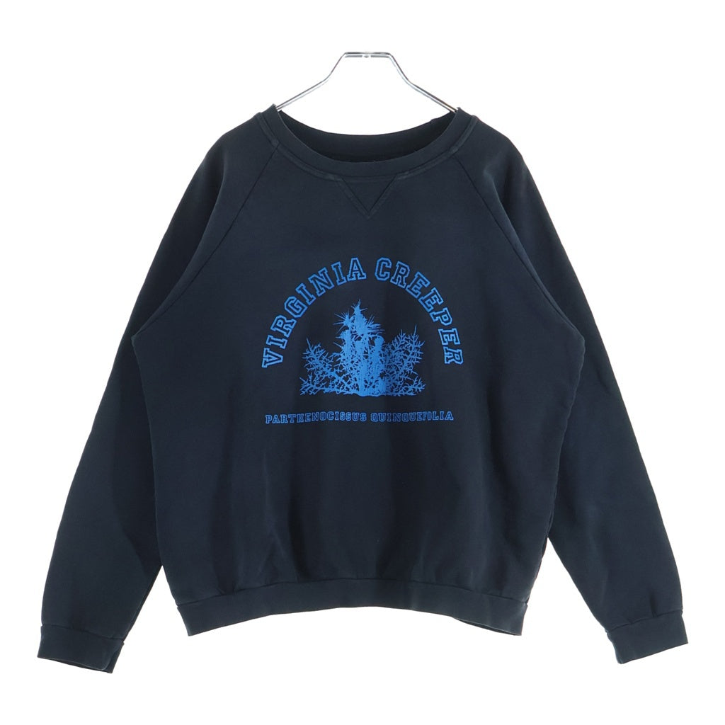 RAF SIMONS(ラフシモンズ) 02 03AW Virginia Creeper期 Sweater カレッジロゴプリント クルーネックスウェット トレーナー ネイビー