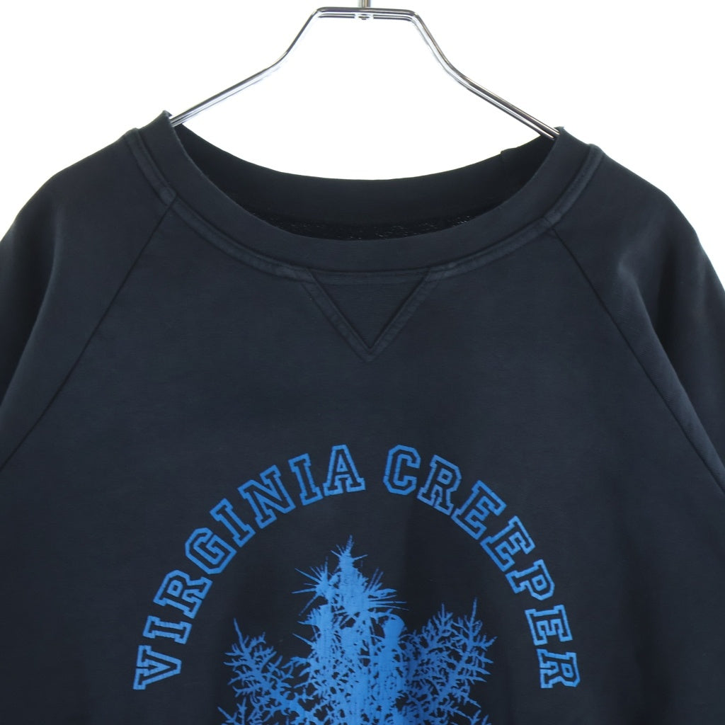 RAF SIMONS(ラフシモンズ) 02 03AW Virginia Creeper期 Sweater カレッジロゴプリント クルーネックスウェット トレーナー ネイビー