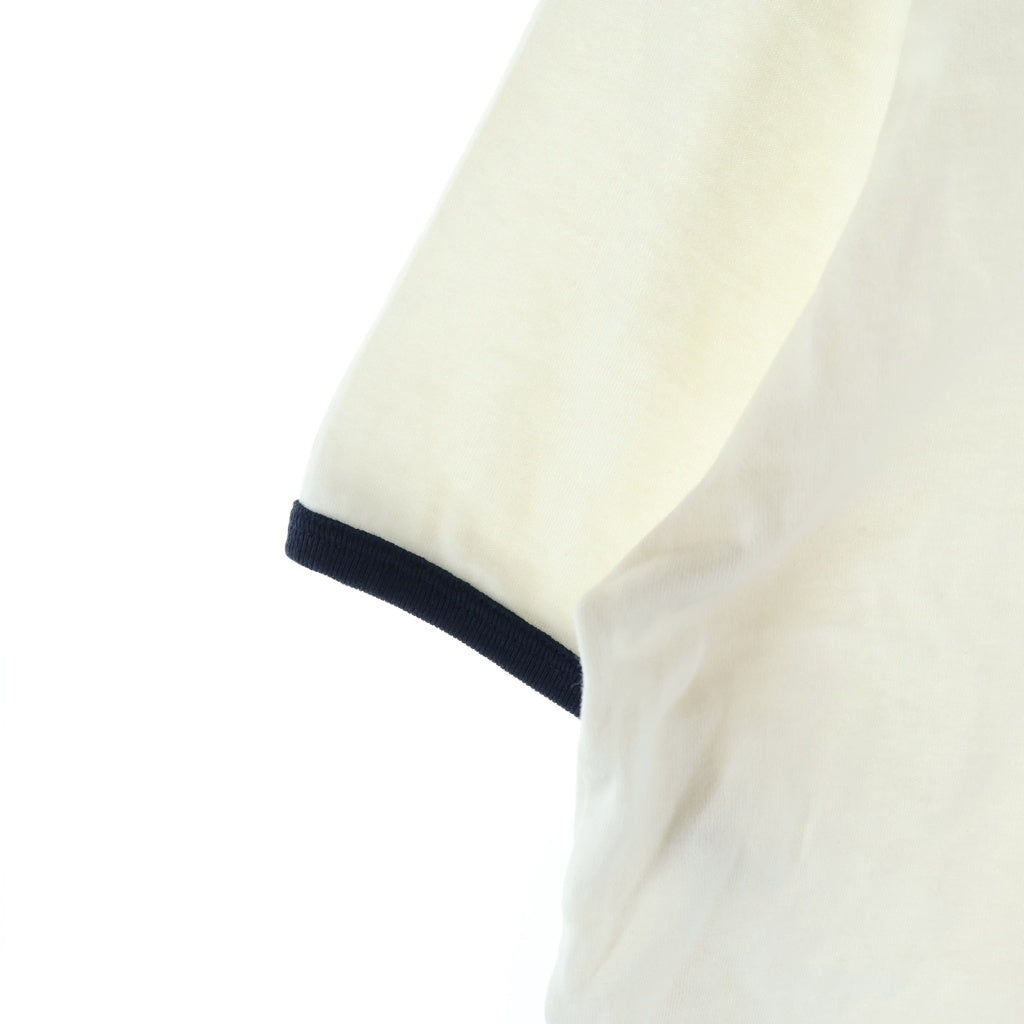 CELINE(セリーヌ) フロントトリンオフロゴ クルーネック半袖カットソーTシャツ ホワイト レディース 2X872671Q