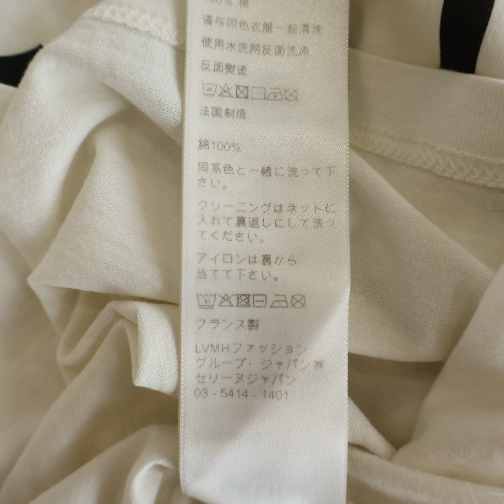 CELINE(セリーヌ) フロントトリンオフロゴ クルーネック半袖カットソーTシャツ ホワイト レディース 2X872671Q