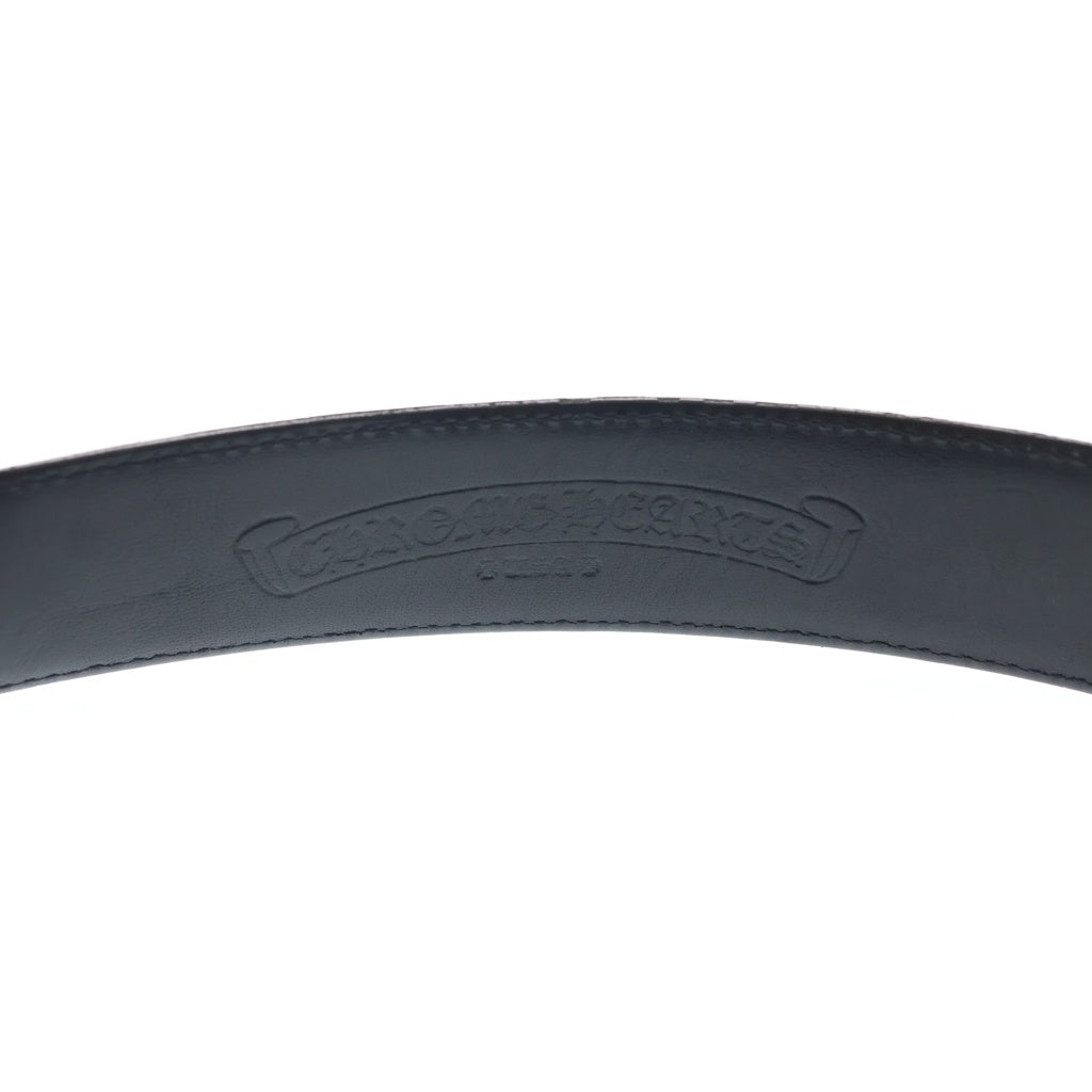 CHROME HEARTS(クロムハーツ) 1.5 STRAP 1.5インチ ホースシューリベッツ レザーベルトストラップ ブラック