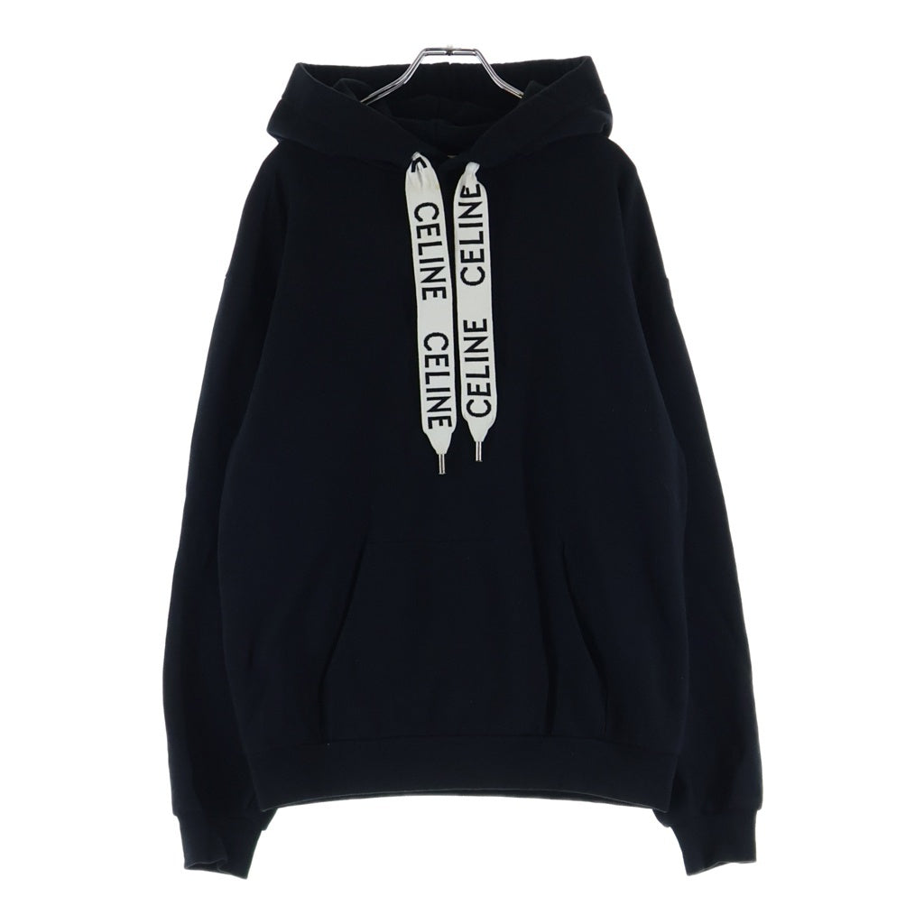 CELINE(セリーヌ) ルーズ フーディー コットンフリース プルオーバースウェットパーカー ブラック 2Y468670Q.38NO