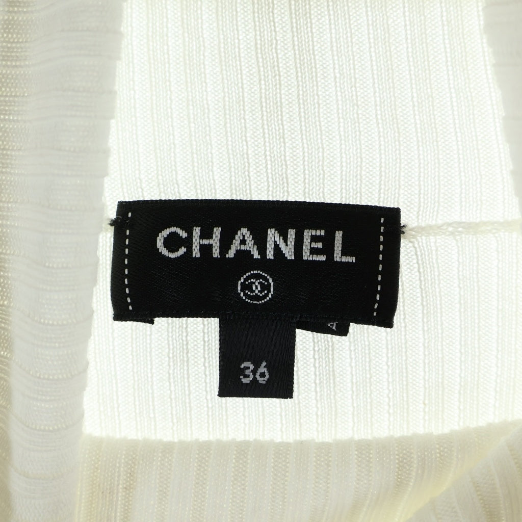 CHANEL(シャネル) ココマーク コットンタートルネック ニット ホワイト P73588K10565 レディース