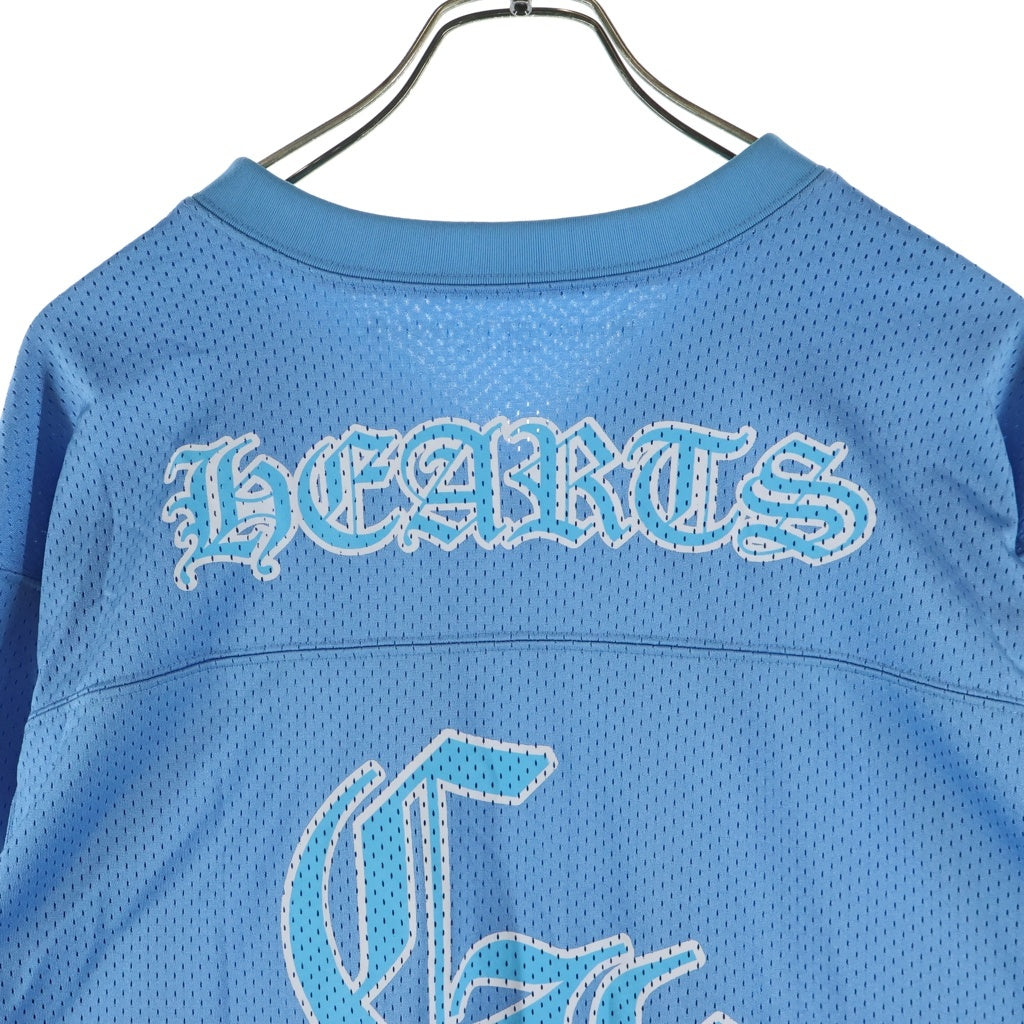 CHROME HEARTS(クロムハーツ) MESH WARM UP JERSEY メッシュ バーシティー ジャージー CHプリントメッシュ 長袖Tシャツカットソー ブルー