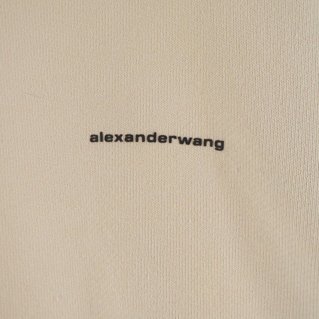 ALEXANDER WANG(アレキサンダーワン) フロントロゴ スウェット ロングスリーブTシャツ アイボリー UCC2221530