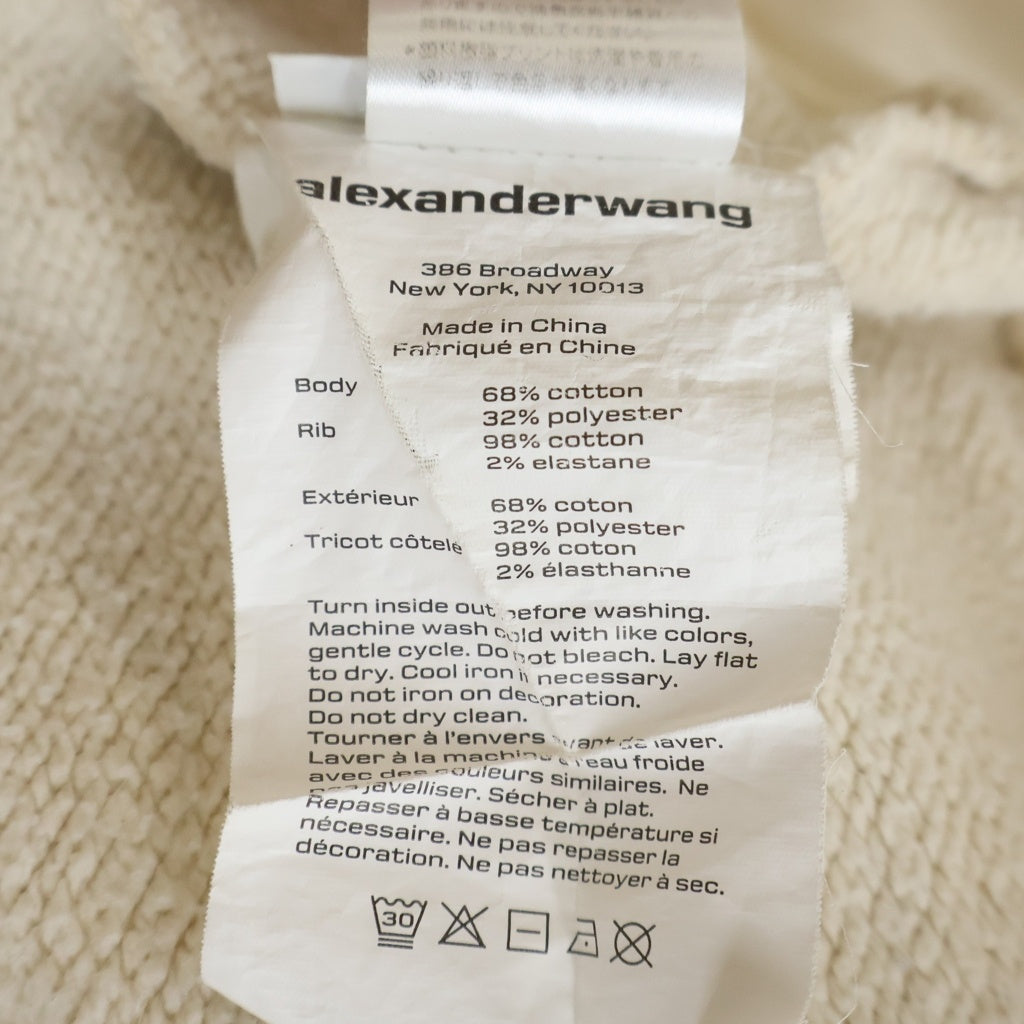 ALEXANDER WANG(アレキサンダーワン) フロントロゴ スウェット ロングスリーブTシャツ アイボリー UCC2221530