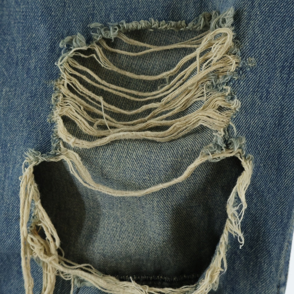 BREATH(ブレス) スタッズ装飾 ダメージ加工 デニムパンツ インディゴ BR25SS-P1012