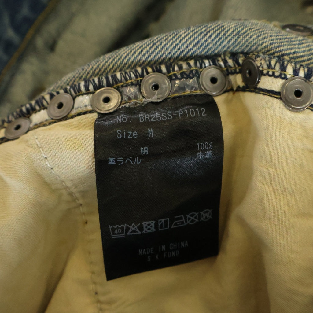 BREATH(ブレス) スタッズ装飾 ダメージ加工 デニムパンツ インディゴ BR25SS-P1012