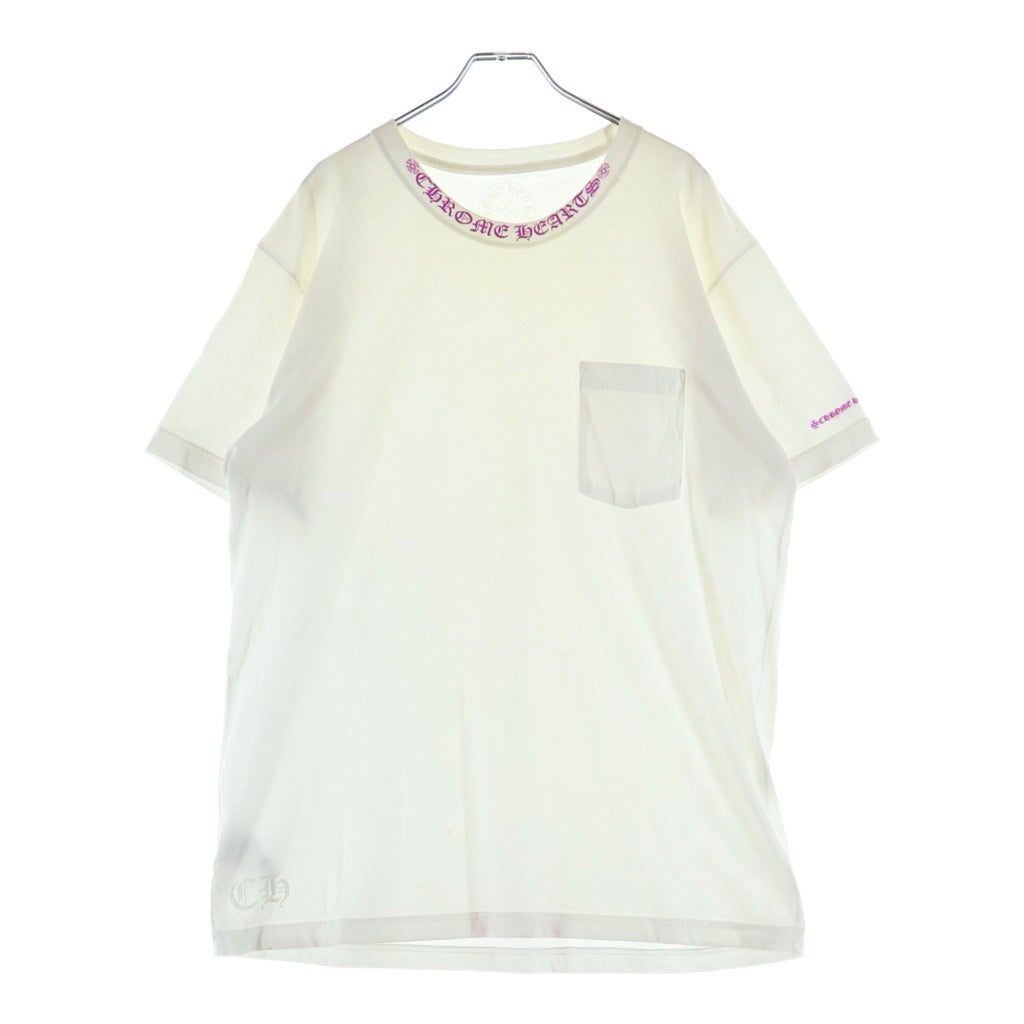CHROME HEARTS(クロムハーツ) Neck Logo ネックロゴ クルーネック半袖T 