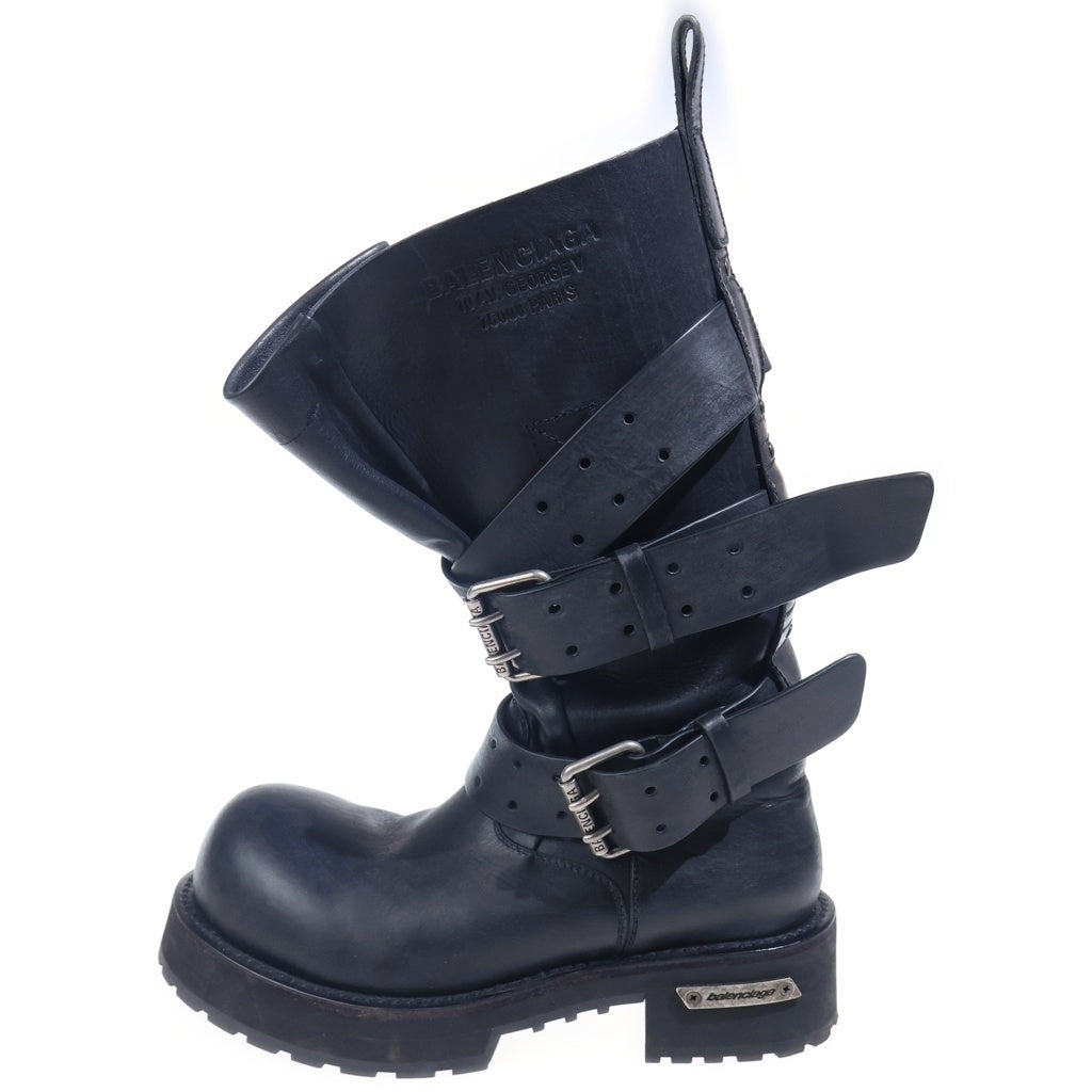 BALENCIAGA(バレンシアガ) VENOM ヴェノムレザーロングブーツ ブラック 41