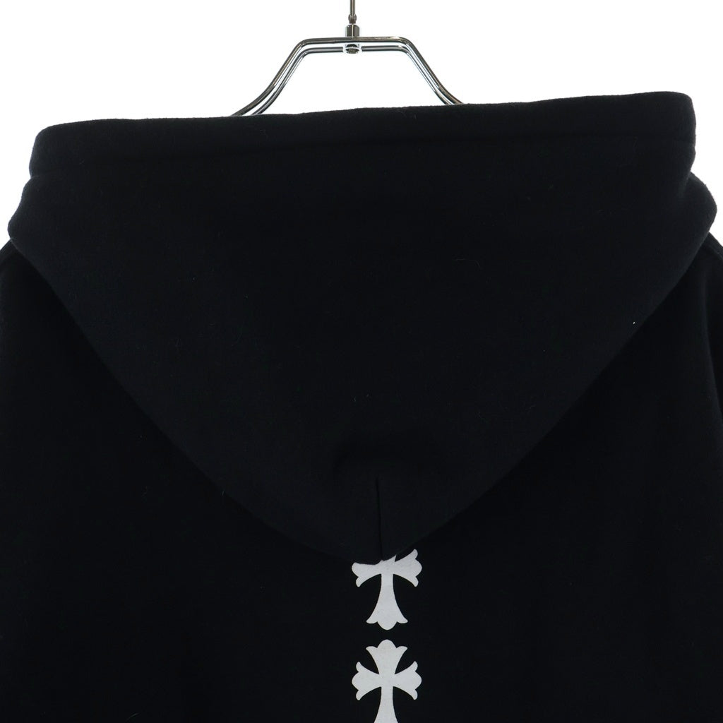 CHROME HEARTS(クロムハーツ) セメタリークロス ダガージップ 裏地サーマル ジップアップフーディ パーカー ブラック