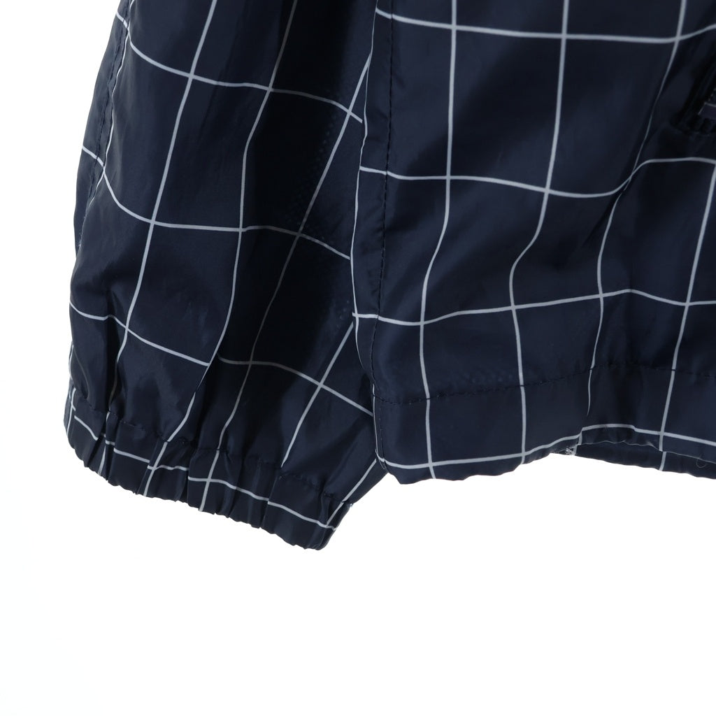 SUPREME(シュプリーム) 15AW Windbreaker Warm Up jacket チェック柄ジップアップ ナイロンジャケット ネイビー