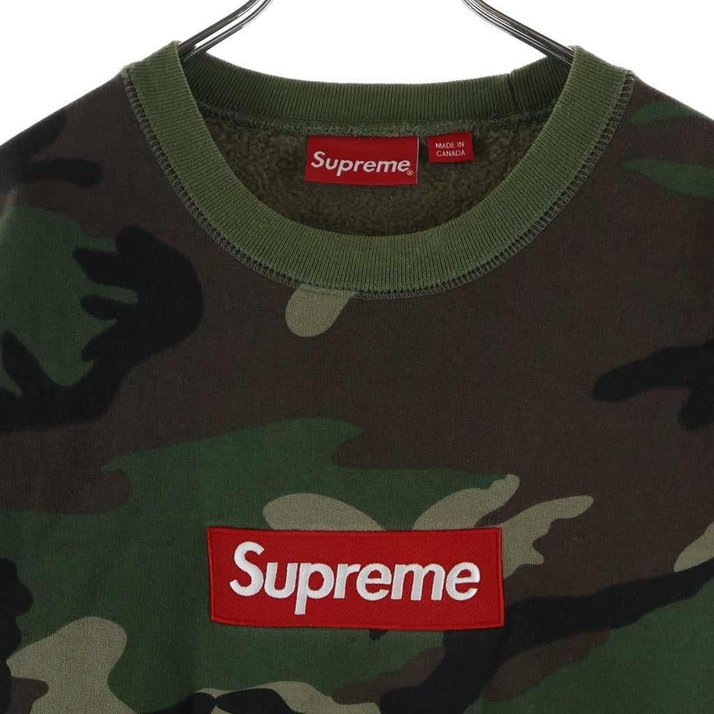 SUPREME(シュプリーム) 15AW Box Logo Crewneck ボックスロゴ プルオーバースウェットトレーナー カモフラ カーキ