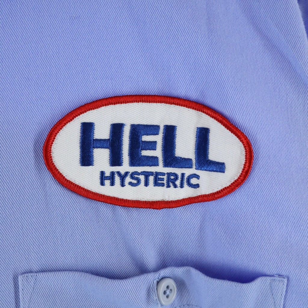 SUPREME(シュプリーム) 17AW ×HYSTERIC GLAMOUR Work Shirt ヒステリックグラマー 半袖ワークシャツ ライトブルー