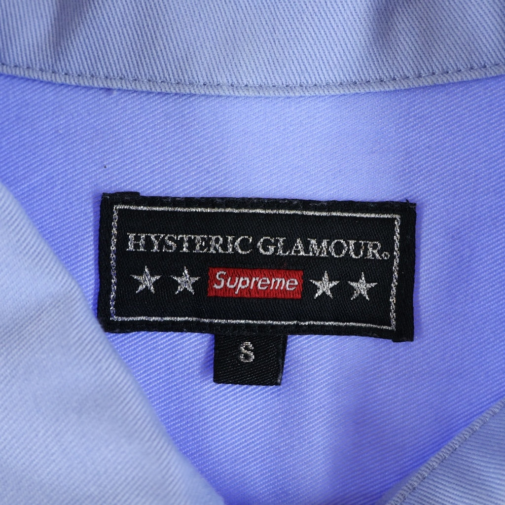 SUPREME(シュプリーム) 17AW ×HYSTERIC GLAMOUR Work Shirt ヒステリックグラマー 半袖ワークシャツ ライトブルー