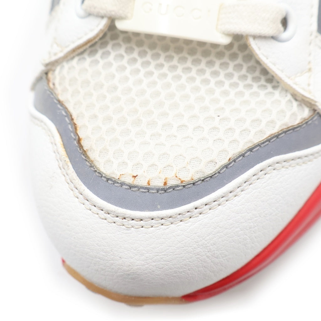 GUCCI(グッチ) Rhyton high top sneaker ライトン ハイトップ スニーカー ハイカットスニーカー ホワイト/グリーン/レッド