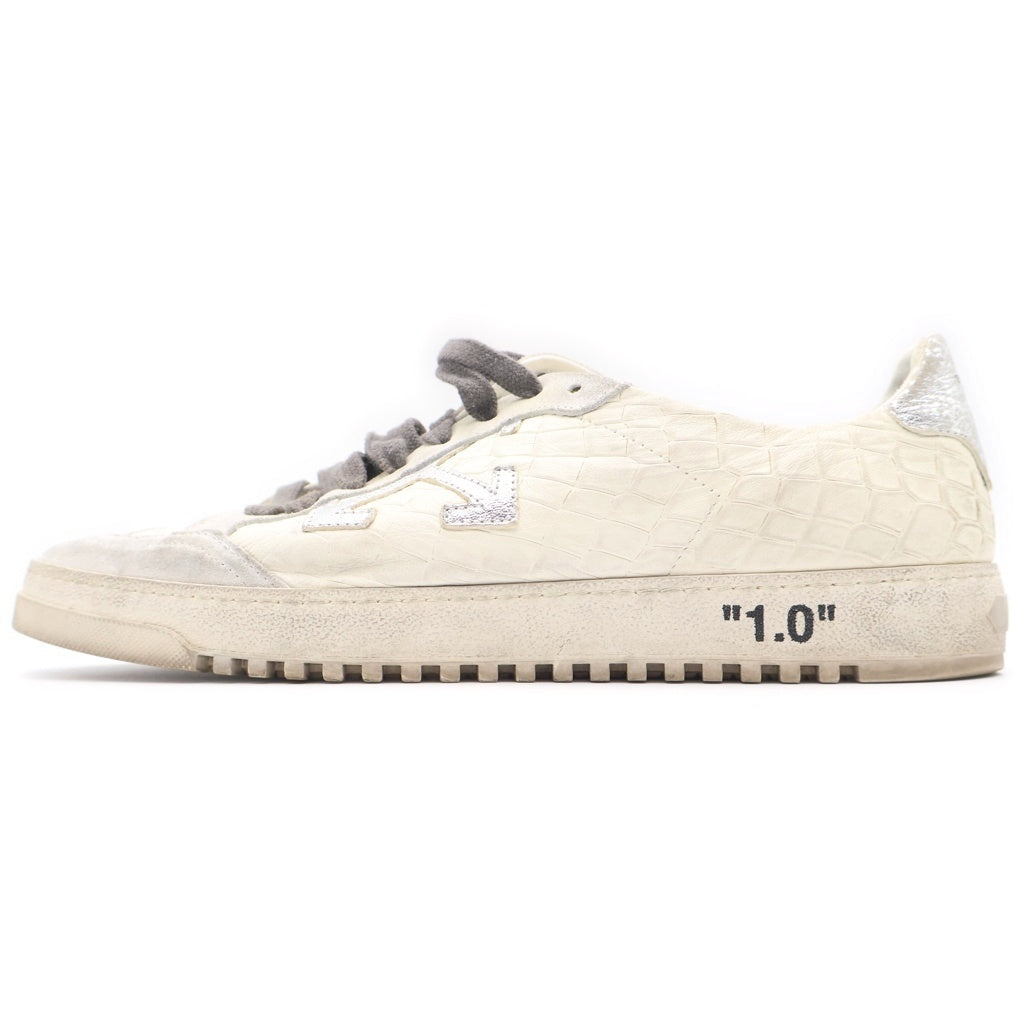 OFF-WHITE(オフホワイト) 19AW 2.0 Low Silver Crocodile クロコ型押し ローカットスニーカー シューズ ホワイト
