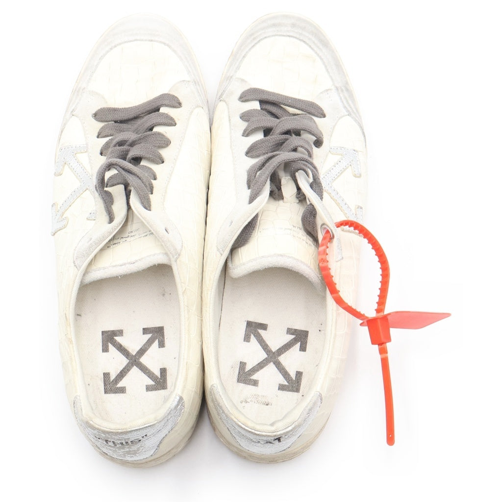 OFF-WHITE(オフホワイト) 19AW 2.0 Low Silver Crocodile クロコ型押し ローカットスニーカー シューズ ホワイト