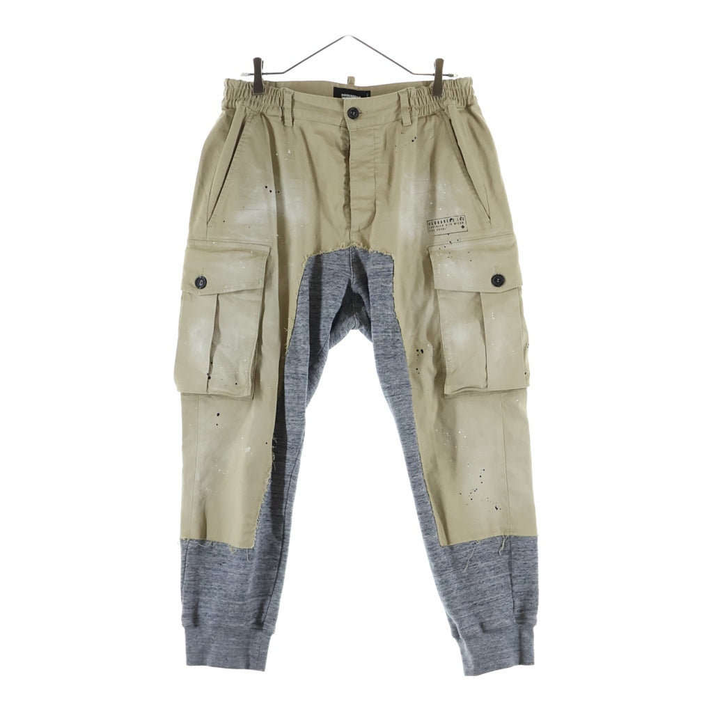 DSQUARED2(ディースクエアード) スウェットドッキングカーゴパンツ ストレートパンツ ベージュ