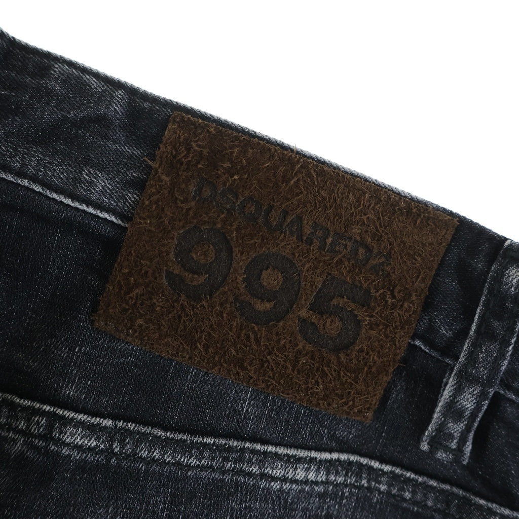 DSQUARED2(ディースクエアード) ダメージ加工バギーデニムパンツ ストレートパンツ グレー S74LB1640