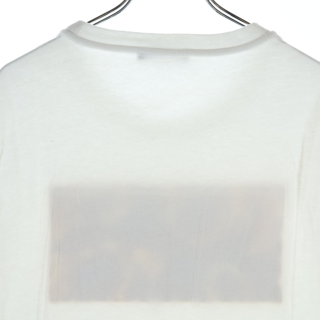 VERSACE(ヴェルサーチ) フロントロゴ刺繍半袖Tシャツ カットソー ホワイト