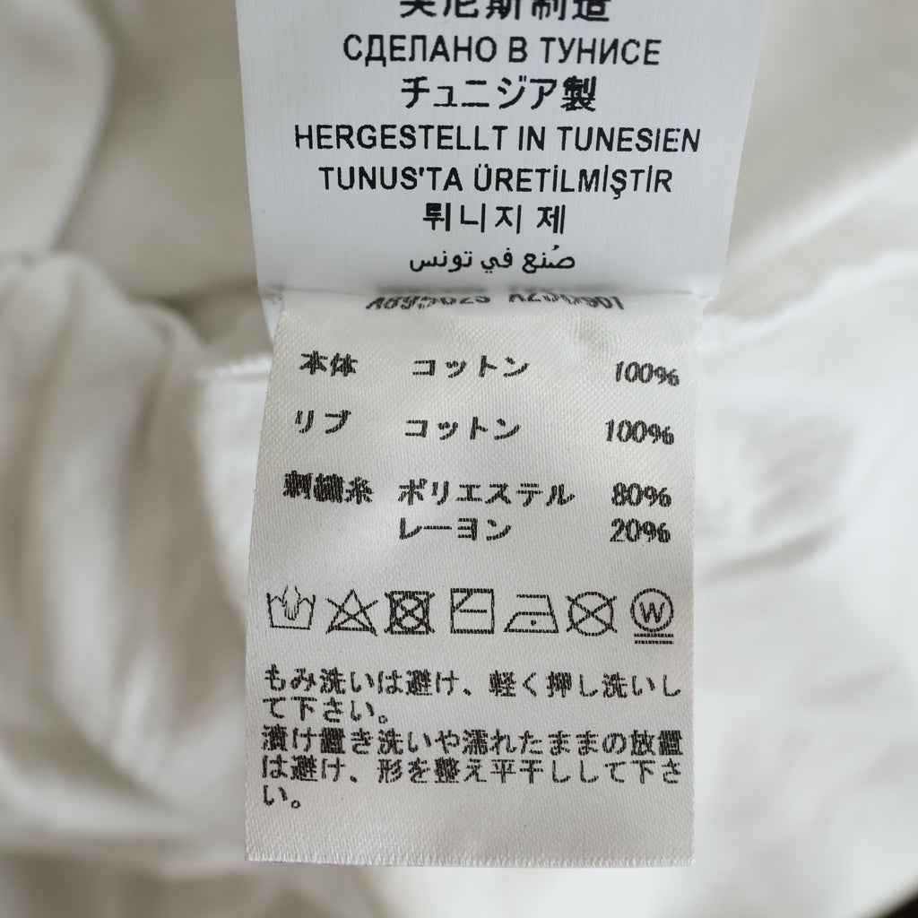 VERSACE(ヴェルサーチ) フロントロゴ刺繍半袖Tシャツ カットソー ホワイト
