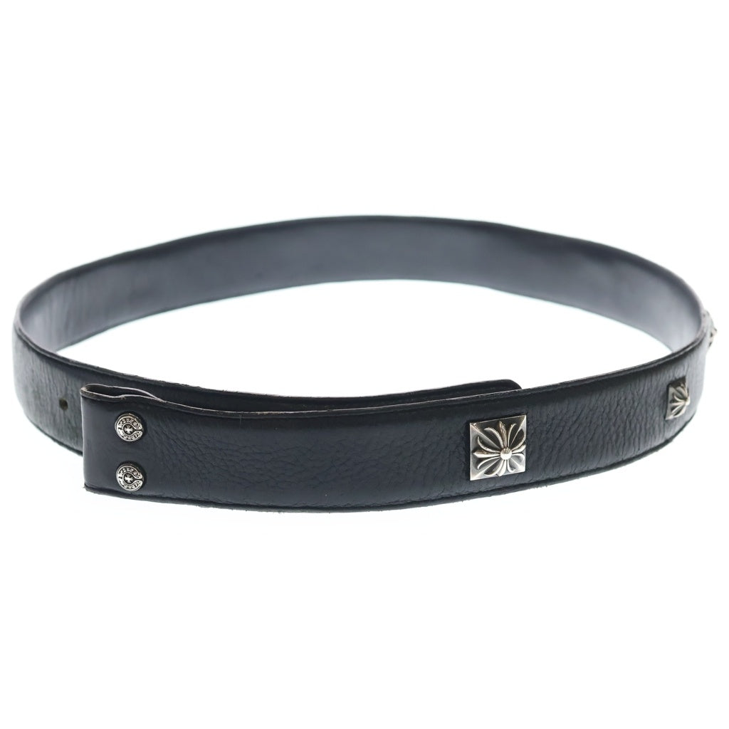 CHROME HEARTS(クロムハーツ) PYRAMID PLS STUDS ゼロピラミッドスタッズ ベルトストラップ スナップボタン ブラック