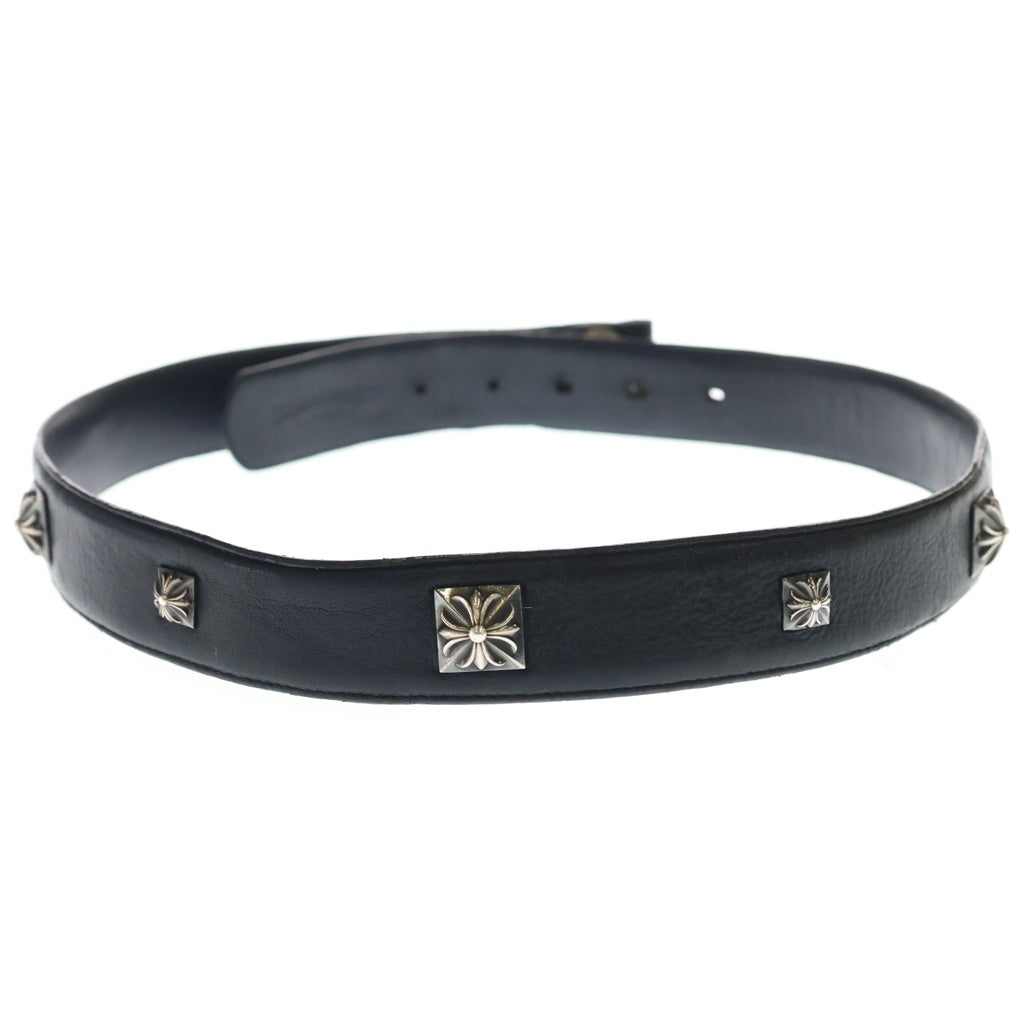 CHROME HEARTS(クロムハーツ) PYRAMID PLS STUDS ゼロピラミッドスタッズ ベルトストラップ スナップボタン ブラック