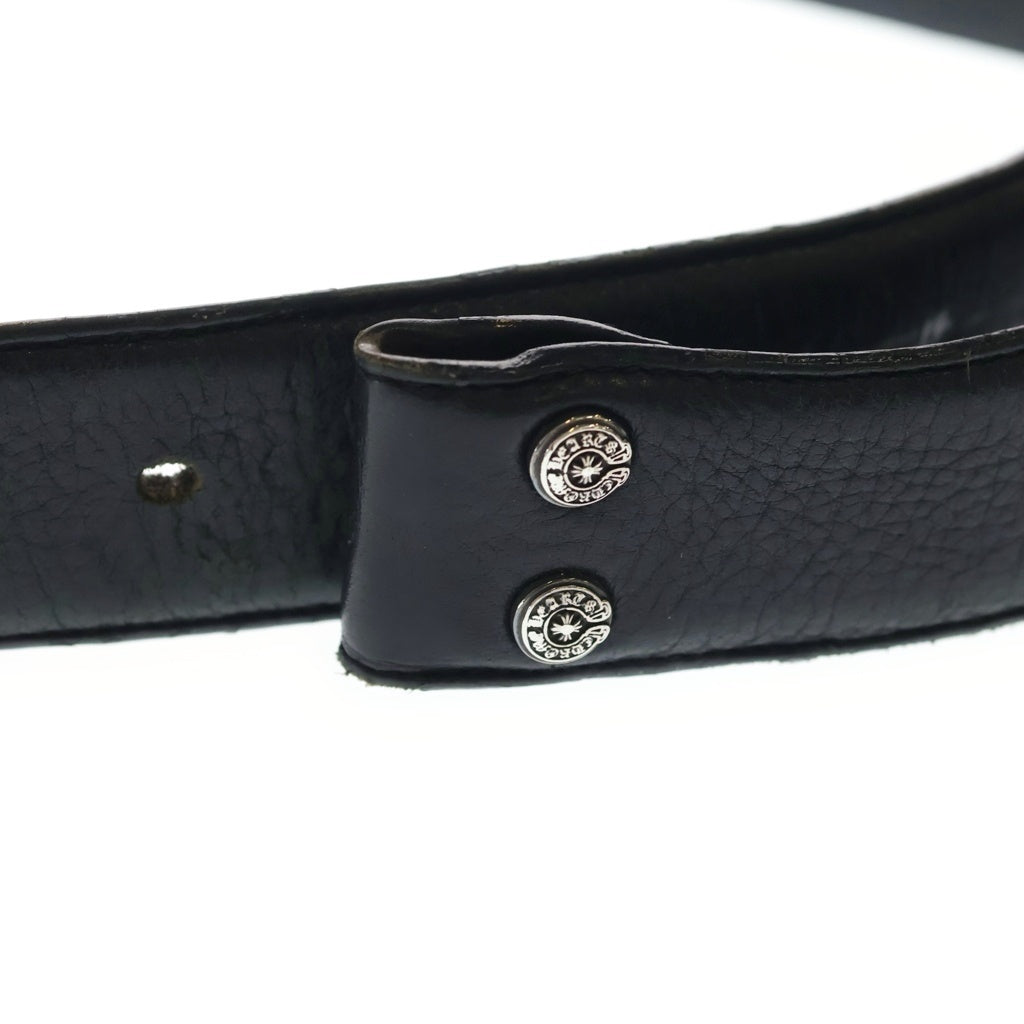 CHROME HEARTS(クロムハーツ) PYRAMID PLS STUDS ゼロピラミッドスタッズ ベルトストラップ スナップボタン ブラック