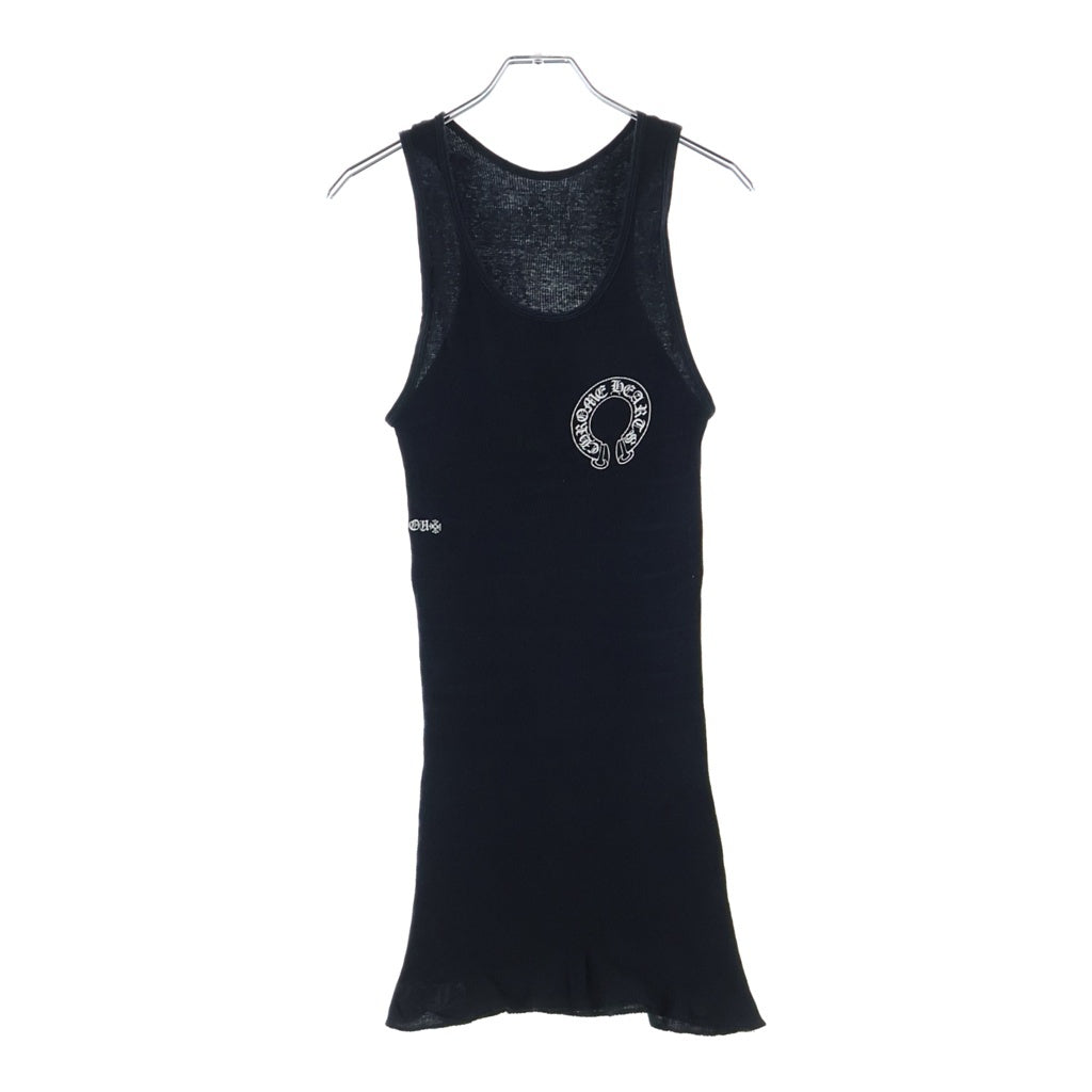 CHROME HEARTS(クロムハーツ) OLD HOUSESHOE TANK ホースシュー ロゴ タンクトップ ノースリーブ ブラック