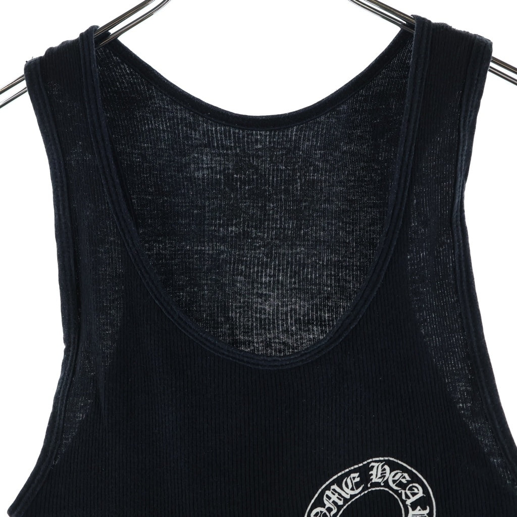 CHROME HEARTS(クロムハーツ) OLD HOUSESHOE TANK ホースシュー ロゴ タンクトップ ノースリーブ ブラック